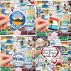 100PCS New Jersey Aesthetic Stickers PackNew Jersey Waterproof Vinyl Decals for Water Bottles Laptop Luggage Cup Mobile Phone Computer Skateboard Refrigerator Wardrobe Guitar Car Motorcycle Bike view 2