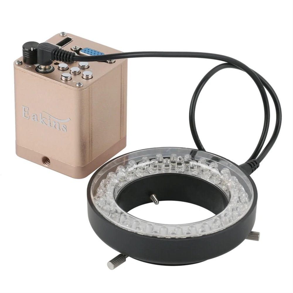1080P HD 3 in 1 HDMI VGA USB Digital Industrial Video Microscope Camera with Adjustable LED Ring Light for Stereo Microscope (Camera)
