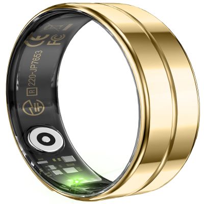 Smart Ring for Men Women Health Ring Heart Rate Monitor Blo-Oxy Monitor Fitness Tacker Ring with Sleep Monitor Calories Step Counter Pedometer Waterproof Compatible with iOS Android Phones