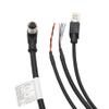 HangTon Cable for DJI Livox Mid-360 LiDAR Sensor Power Network Ethernet to Computer Debug, M12 Aviation Connector 12 Pin Female Right Angle to RJ45 Flying Leads, 50cm view 2