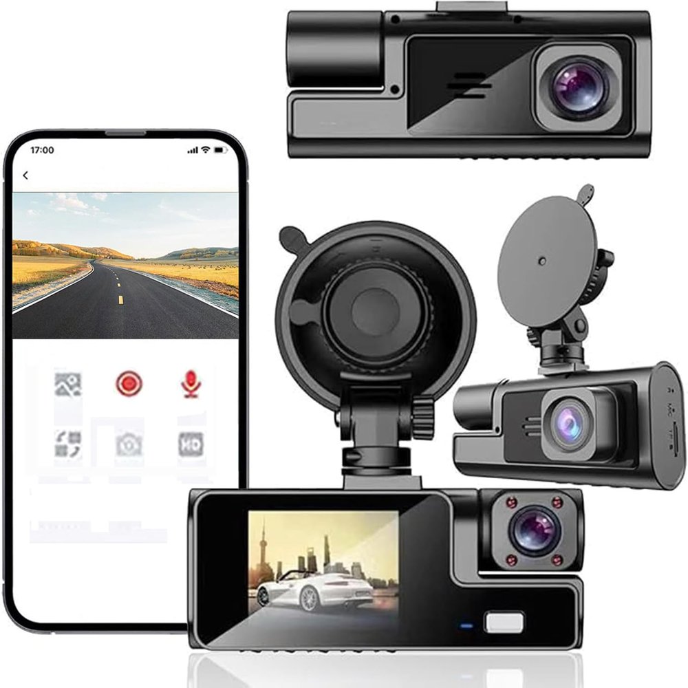 Smart Dash Cam,Upgraded Car Camera Front and Inside Car Camera with Parking Modes,Loop Recording,Motion Detection