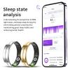Smart Ring for Men Women Health Ring Heart Rate Monitor Blo-Oxy Monitor Fitness Tacker Ring with Sleep Monitor Calories Step Counter Pedometer Waterproof Compatible with iOS Android Phones view 2