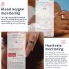 Smart Ring for Men Women Health Ring Heart Rate Monitor Blo-Oxy Monitor Fitness Tacker Ring with Sleep Monitor Calories Step Counter Pedometer Waterproof Compatible with iOS Android Phones view 3