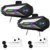 LUVIN Helmet Bluetooth Headset, Motorbike Helmets Bluetooth Headphone Motorcycle Intercom Front & Rear 2-Riders, IP65 Waterproof, 1000mAh, Motorbike Accessories for Men Birthday Gifts view 1