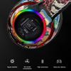 QERMXYRI Bluetooth Headset, Graffiti Headphones Bluetooth 5.1 DJ Headset Wireless Gamer with Mic RGB LED Light for Kids PC Gamer Earphone Support TF Card(White) view 4