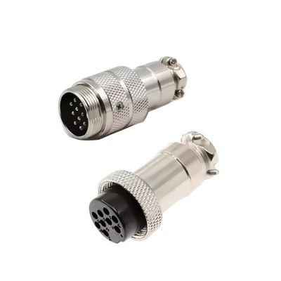 1Pcs GX20 20mm 10Pin Docking Aviation Connector, Coupling Female Aviation Socket + Male Plug Kit Panel Metal Wire Connector