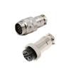 1Pcs GX20 20mm 10Pin Docking Aviation Connector, Coupling Female Aviation Socket + Male Plug Kit Panel Metal Wire Connector view 1