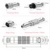 1Pcs GX20 20mm 10Pin Docking Aviation Connector, Coupling Female Aviation Socket + Male Plug Kit Panel Metal Wire Connector view 3