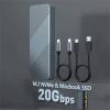 DIIOOMIEEU NVME Enclosure Aluminum USB3.2 Type C Gen-2 Hard Case pieceIe NVMe AHCI Dual-Protocol Case for A1466 view 3