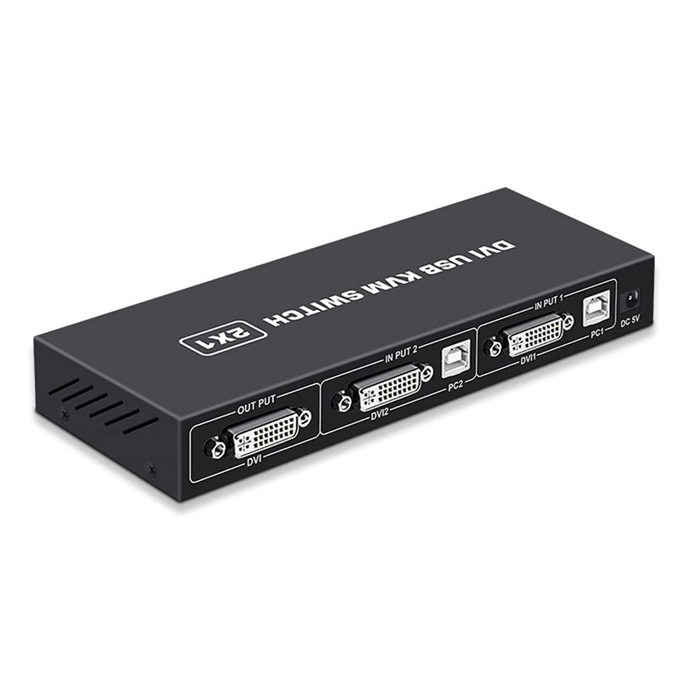 DIIOOMIEEU KVM Two in Out 4K Two Computers Share USB Keyboard and Mouse Print Switcher Box