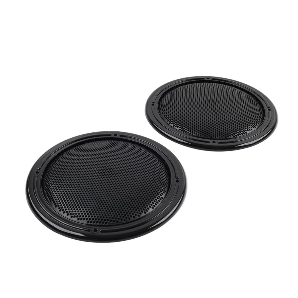 Cnaloo12 2pcs ABS Rear Pod Grill Speaker Mesh Cover All Black For Electra Tri Glide FLHTCU/L, FLHTCLTC, Ultra FLHTK/L Road Glide Motorbike
