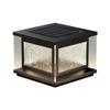 Tyydcmy Solar Powered Black Glass Pillar Lamp Outdoor IP65 Waterproof Column Light Courtyard Garden Park Villa Entrance Lawn Fence Decoration Lighting view 1