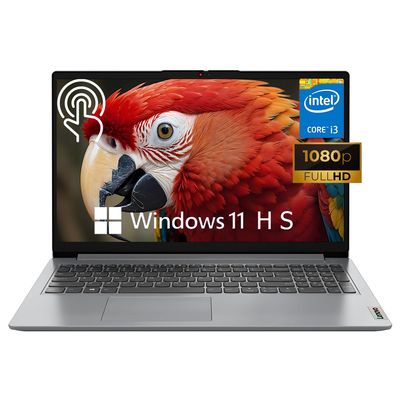 Lenovo Ideapad 1i 15.6" Touch Laptop, Intel Core i3-1215U, 15.6'' FHD Touchscreen Display, 8GB RAM, 256GB SSD, Intel UHD Graphics,Wi-Fi, HDMI, Windows 11 Home, Cloud Gray (Renewed)