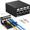 Enmane 4Port Patch Panel CAT7 Keystone Patch Panel Shielded Network Patch Patch with Smart Cable Management for Home/Office Network (1U 4Port, CAT7) view 1