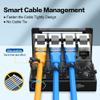 Enmane 4Port Patch Panel CAT7 Keystone Patch Panel Shielded Network Patch Patch with Smart Cable Management for Home/Office Network (1U 4Port, CAT7) view 2