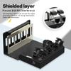 Enmane 4Port Patch Panel CAT7 Keystone Patch Panel Shielded Network Patch Patch with Smart Cable Management for Home/Office Network (1U 4Port, CAT7) view 3