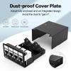 Enmane 4Port Patch Panel CAT7 Keystone Patch Panel Shielded Network Patch Patch with Smart Cable Management for Home/Office Network (1U 4Port, CAT7) view 4