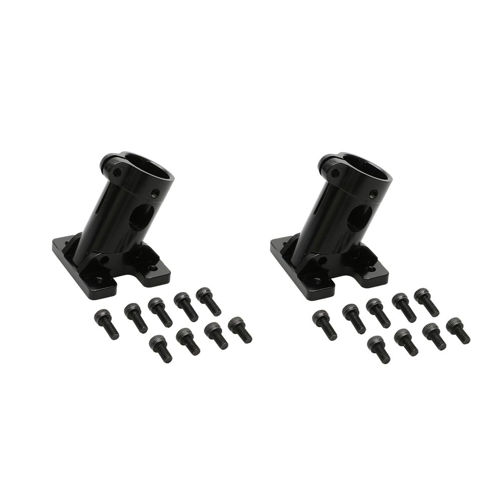 2PCS D16/20/25mm Tripod Fixed Seat 20 Vertical Degree Landing Gear Fixing Mount Carbon Tube Holder Connector Joint for RC Drone(16mm Black)