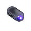 Car Solar Power Simulated Dummy Alarm, Anti-Theft LED Flashing Security Light Fake Lamp, Auto Warning Interior Lights with USB Charger Port, Car Accessories for Most Cars -Transparent-Blue view 1
