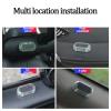 Car Solar Power Simulated Dummy Alarm, Anti-Theft LED Flashing Security Light Fake Lamp, Auto Warning Interior Lights with USB Charger Port, Car Accessories for Most Cars -Transparent-Blue view 2