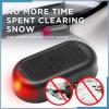 Car Solar Power Simulated Dummy Alarm, Anti-Theft LED Flashing Security Light Fake Lamp, Auto Warning Interior Lights with USB Charger Port, Car Accessories for Most Cars -Transparent-Blue view 4
