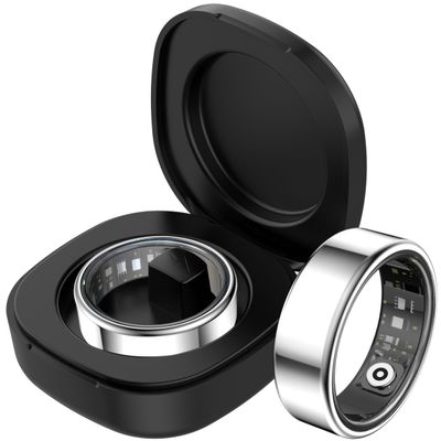 CNBRO Smart Ring Heart Rate Monitor Sleep Tracker Fitness Ring Blood Pressure Fitness Tracker Pedometer Calories Step Counter Health Smart Rings for Men Women with Charging Case