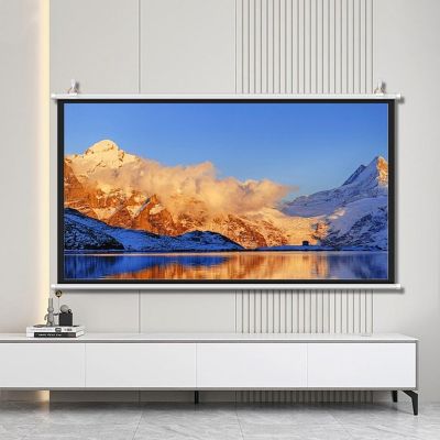 HJXGQJM HD Manual Projector Screen,4:3/16:9 HD Movies Screen, Portable Projector Screen, Wall Mounted Projector Screen, Pull Down Manual Projector Screen for Indoor Movie Home Theater Office(4:3,30")