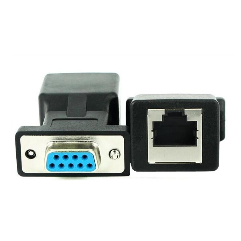 ACGTUY RJ45 to 9-pin Female Adapter,RJ45 to DB9pin Male DB9 Female RJ45 to RS232 Network Port Serial Port DB9 Pin(RJ45 to 9p F)