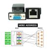 ACGTUY RJ45 to 9-pin Female Adapter,RJ45 to DB9pin Male DB9 Female RJ45 to RS232 Network Port Serial Port DB9 Pin(RJ45 to 9p F) view 2