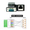 ACGTUY RJ45 to 9-pin Female Adapter,RJ45 to DB9pin Male DB9 Female RJ45 to RS232 Network Port Serial Port DB9 Pin(RJ45 to 9p F) view 3