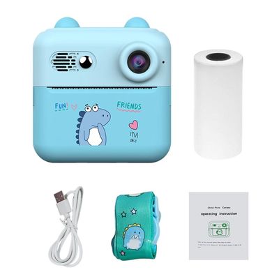 HUIOP Mini Printer,1080P Instant Print Camera Portable Mini Photo Printer for Children with 1200W Camera 2.4'' Screen with 1 Print Paper Roll Suitable for Journal Notes Memo Birthday Gift Girls Boys