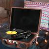 ERoomQ Record Players, Record Player, Vinyl Turntable with 2 Built-in Speakers, 3-Speed Portable Vinyl Player, RCA Outp view 2