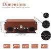 ERoomQ Record Players, Record Player, Vinyl Turntable with 2 Built-in Speakers, 3-Speed Portable Vinyl Player, RCA Outp view 3