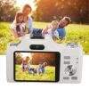 4K 58MP Digital Camera, Auto Focus Anti Shake Face Detection, Wide Angle Macro Lens, 20x Zoom, 2.88" LCD Screen Vlogging Camera for Live Streaming, White view 2