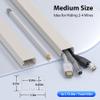 ZhiYo Large Capacity Wire Hiders for TV on Wall for 2-4 Cords, 63in (4xL15.8in) PVC Cable Cover with Adhesive Tape, Snap and Lock Design for Wall Mounted TV, Beige Cord Covers for Wires on Wall view 2