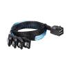 1M Mini SAS HD 12G SFF8643 to 4 SATA Internal Cable for SFF 8643 Motherboard Controller to 4 SATA Hard Drive Server view 1