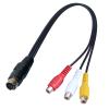 4 Pin S-Video to 3 x RCA Female Phono Lead Audio/Video AV Cable for Net Media Player view 1