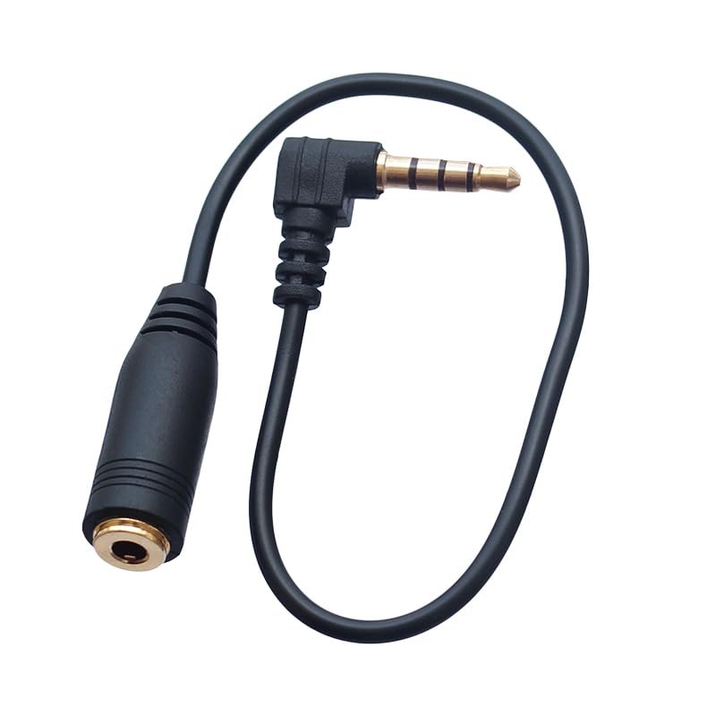 15cm 3.5mm Male to Female Right Angled Mutual Converter Audio Headphone connectors Jack Adapter Plug Cable