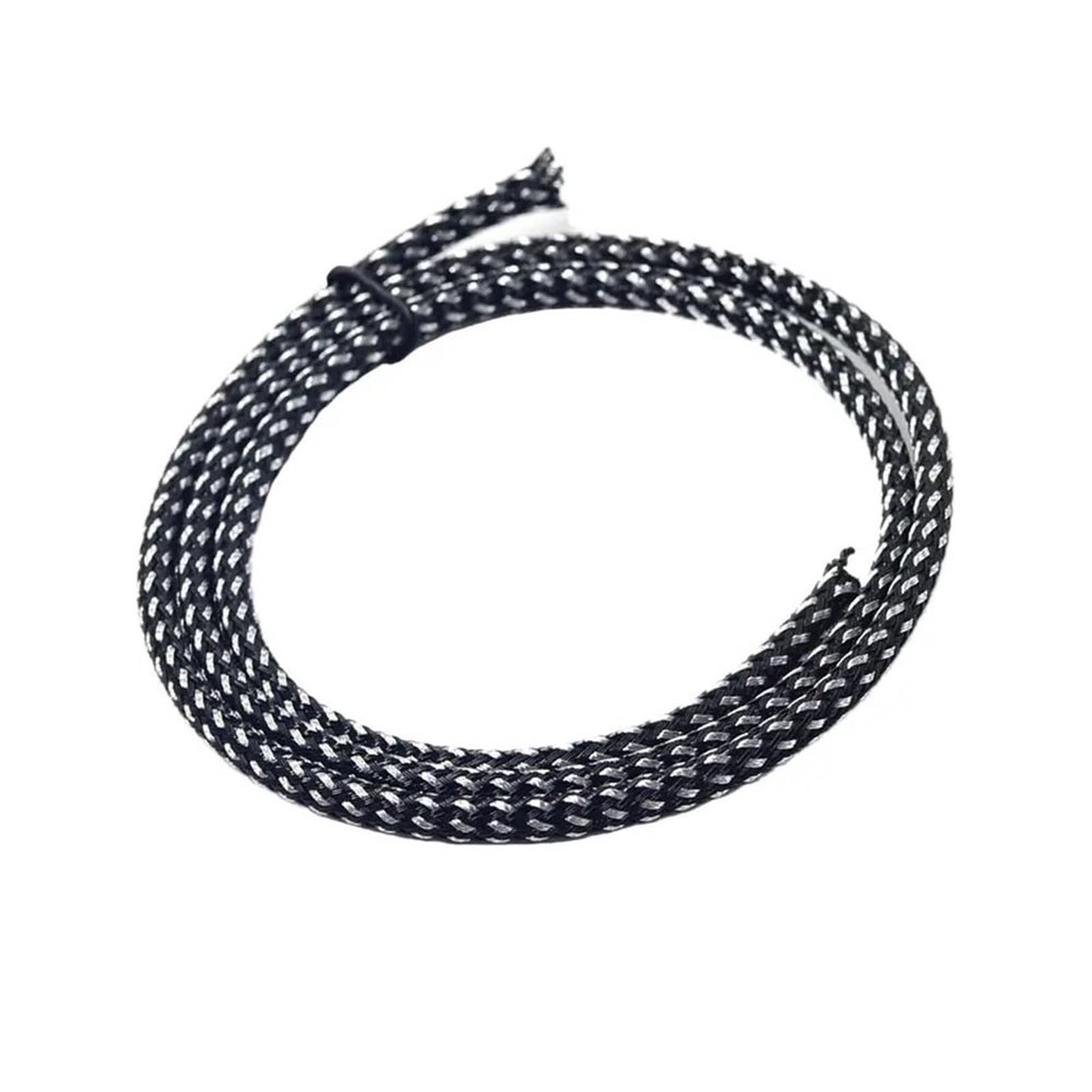 Chunsu 4mm Multicolor PET Cable Braided Sleeving Protection Expandable Sheathing-10m(B-Sliver)
