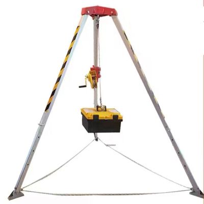 Barriers, Rescue Equipment Sewer Rescue Tripod Rescue Tripod Sewer Tunnel Lift Tripod Kit with 1800LBS Safety Self-Locking Device Lifting Winch Aluminum Traditional