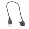 Chunsu 5V USB to IDE Fan Power Adapter Cable CPU Fan Adapter Cables USB Powe Cable -30cm(Sleeved) view 3
