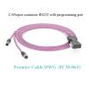 ACGTUY CANopen CanBus DB9 to M12 Male Female 5 Pin A Code PLC Controller RS232 Cable with Programming Port Right Angle Cable view 2