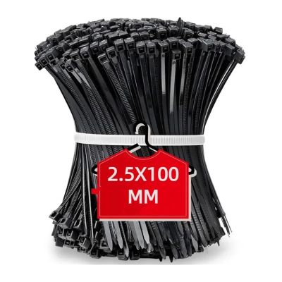 100-1000Pcs Plastic Nylon Cable Ties Self-Locking Cord Ties Straps Adjustable Cables Fastening Loop Home Office Wire Zip Ties