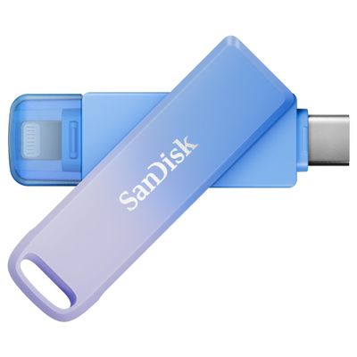 SanDisk 128GB Creator Phone Drive - for iPhone, iPad, Laptop & Mac - Includes USB Type-C and Lightning Connectors - Automatic Backup, 3 Months of Adobe Lightroom Included- SDIXD0N-128G-GN6TP