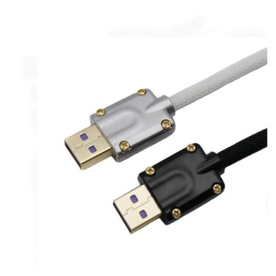 Chunsu Metal USB Type C Android Shell Adapter Silver, Black Type-C USB Metal Plug for DIY Keyboard Cable(Type C Black)