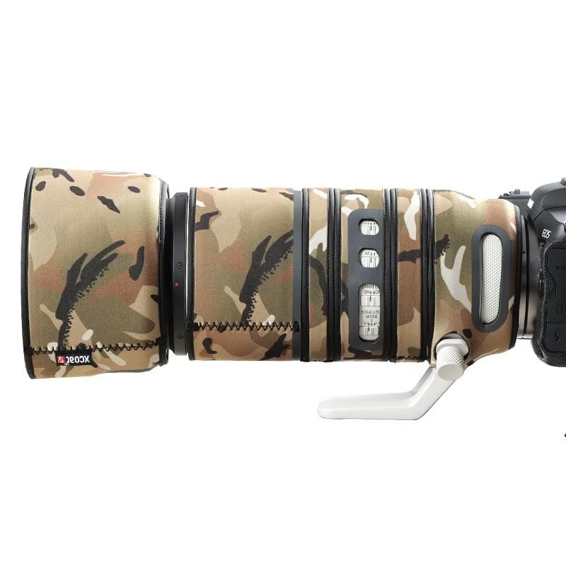 XCOAT Waterproof Lens Covers Camera Rain Covers for Canon RF 100-500 F/4.5-7.1 L is USM,Anti-Impact Protective Case (Multi-Terrain Camouflage)