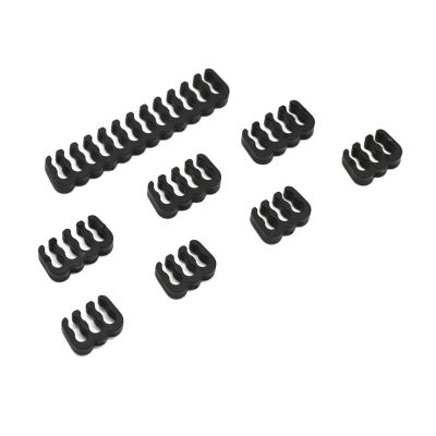 Chunsu Clear Black Plastic Cable Combs for 24pin 8pin 6pin Cables(8pin Comb,11)