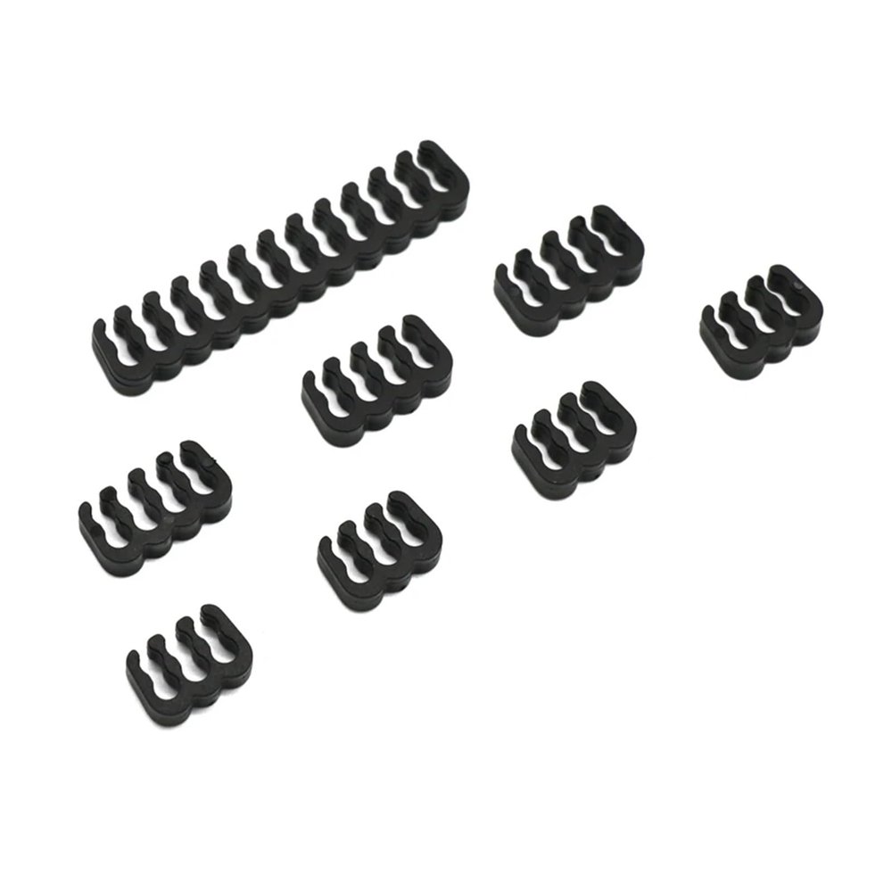 Chunsu Clear Black Plastic Cable Combs for 24pin 8pin 6pin Cables(8pin Comb,11)