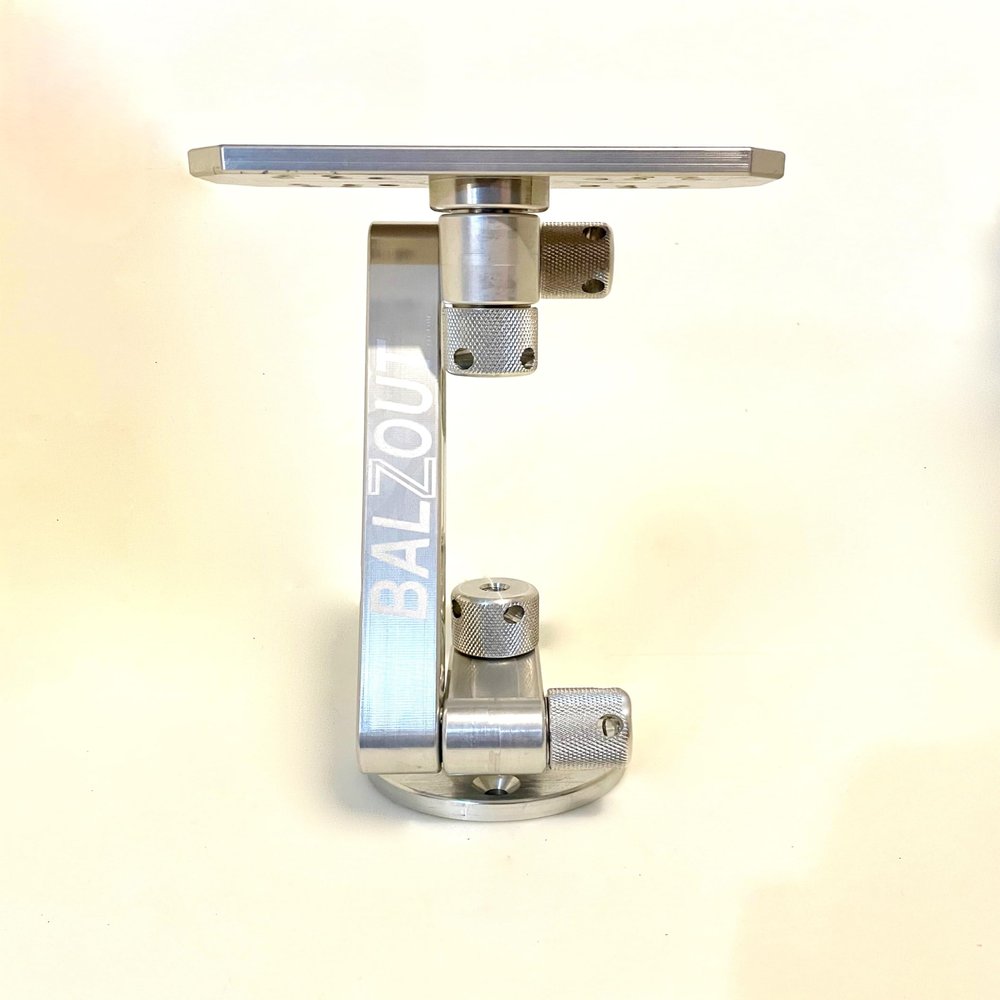 Balzout Silver Aluminum 9" Round Base Aluminum Mount Fits Helix/Solix SRM-RB9-SLV