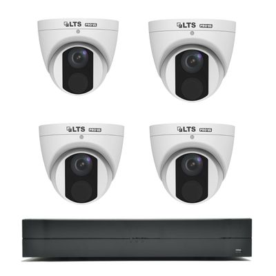 LTS Sapphire 16CH NVR (LTN6216N-P16) with 4MP Pro-VS Turret IP Cameras (VSIP3442W-MDA) - 4-Pack